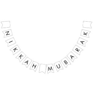 Nikkah Mubarak Pennant Bunting Banner