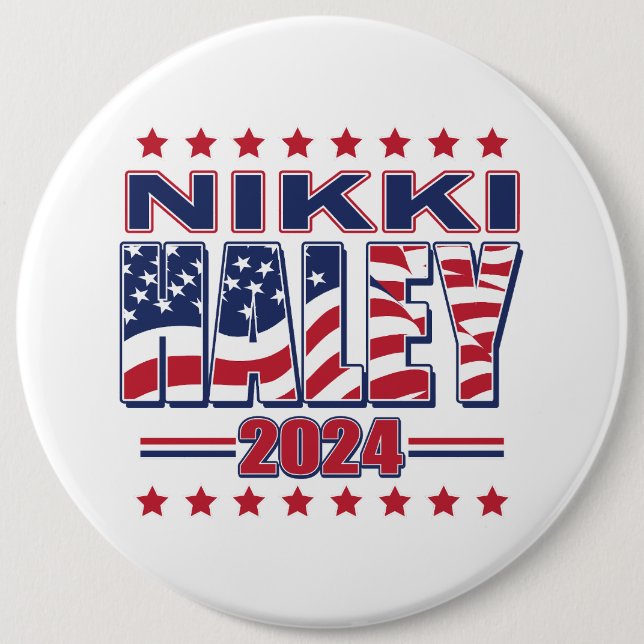 Nikki Haley 2024 6 Cm Round Badge (Front)