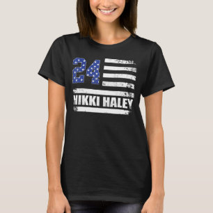 Nikki Haley 2024 American Flag USA Flag T-Shirt
