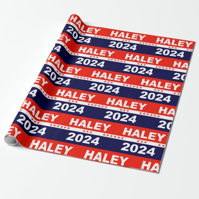 Nikki Haley 2024 for President Wrapping Paper (Unrolled)