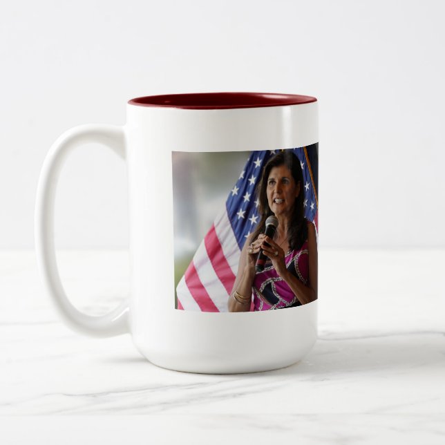 Nikki Haley 2024 Two-Tone Coffee Mug (Left)