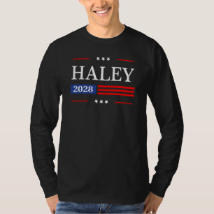 Nikki Haley 2028 American Flag USA Flag T-Shirt