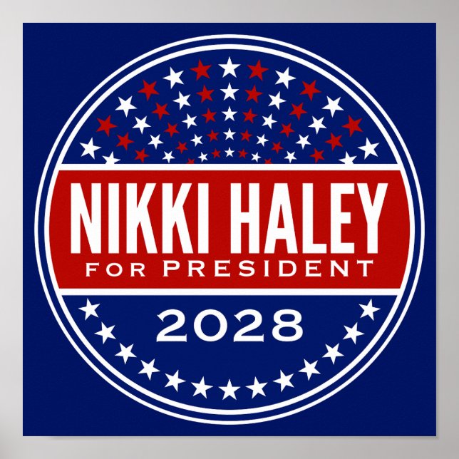 Nikki Haley for President 2028 Poster (Front)