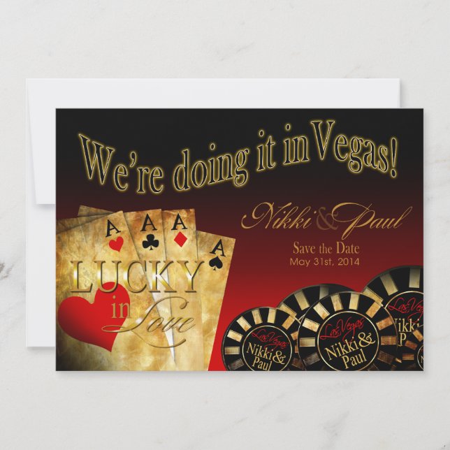 Nikki & Paul Las Vegas Deluxe Save the Date (Front)