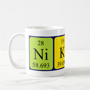 Nikko periodic table name mug