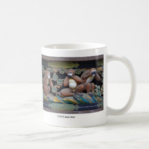 Nikko Tosho-gu Three wise monkeys、日光の三猿 Coffee Mug