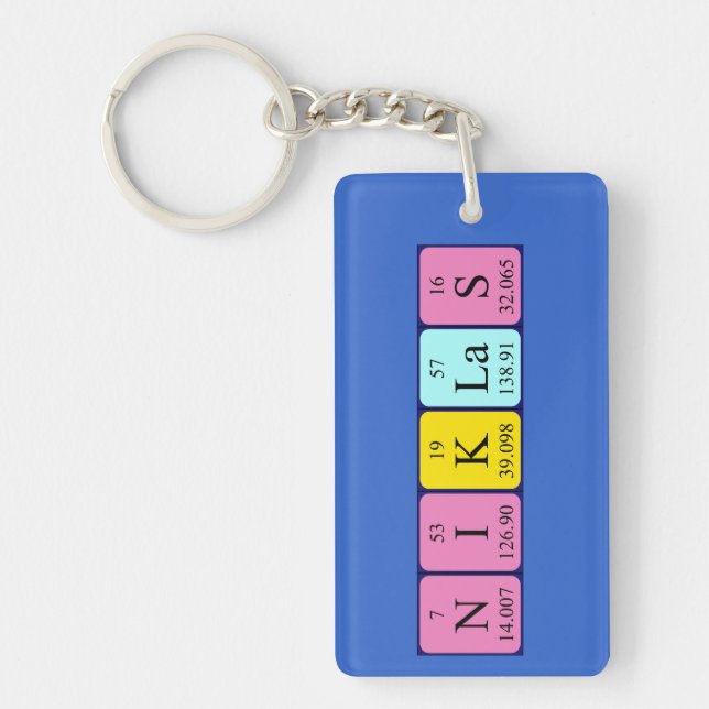 Niklas periodic table name keyring (Front)