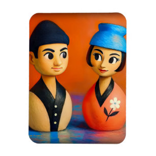 NIKO AND HANA PHOTO MAGNET. MAGNET