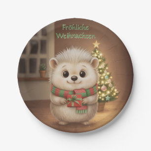 Niko mit grünem Weihnachtsgruß Paper Plate