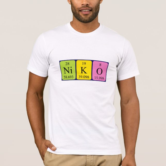 Niko periodic table name shirt (Front)