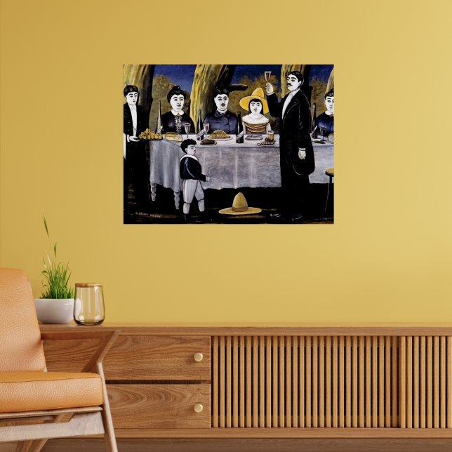 Niko Pirosmani - Family Feast Poster (Living Room 2)