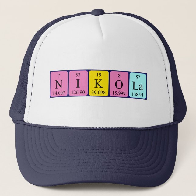 Nikola periodic table name hat (Front)
