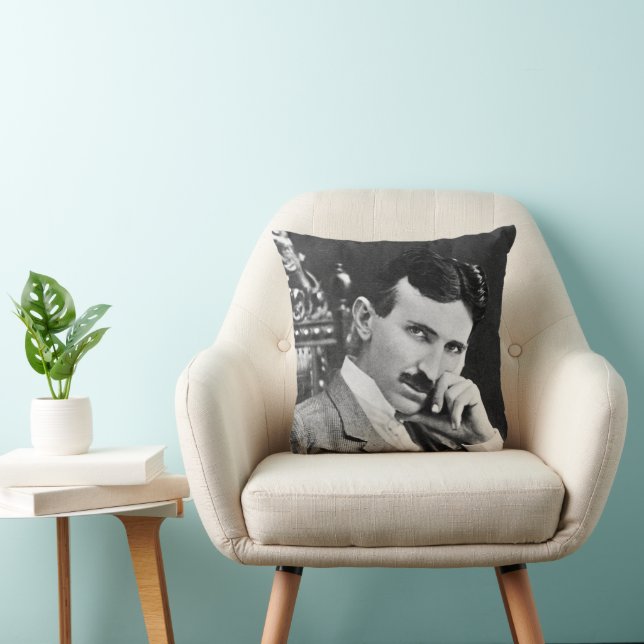 Nikola Tesla (1856-1943) at Age 40 Cushion (Chair)