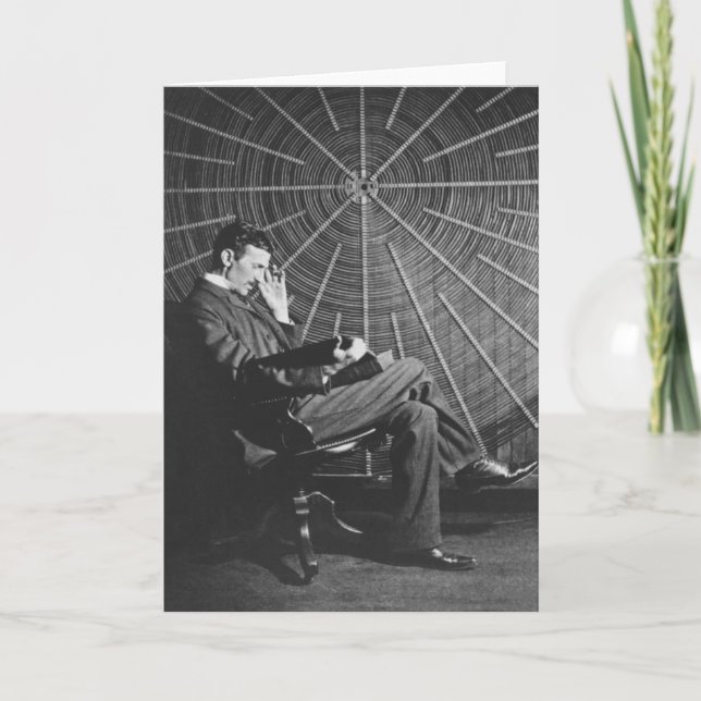 Nikola Tesla, 1896 Card (Front)
