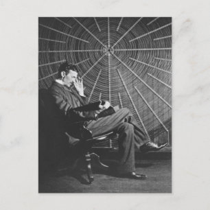 Nikola Tesla, 1896 Postcard