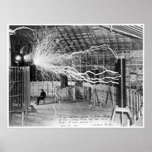 Nikola Tesla, 1899. High Resolution Poster