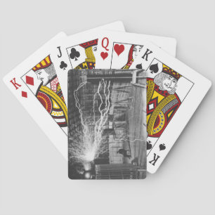 Nikola Tesla at his Colorado Springs Lab, 1899 Playing Cards