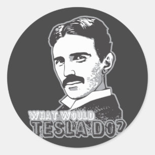 Nikola Tesla Classic Round Sticker