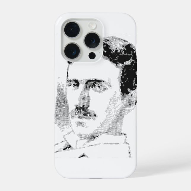 Nikola Tesla Face iPhone Case (Back)