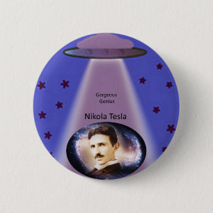 Nikola Tesla - Genius 6 Cm Round Badge