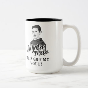 Nikola Tesla Got My Volt Two-Tone Coffee Mug