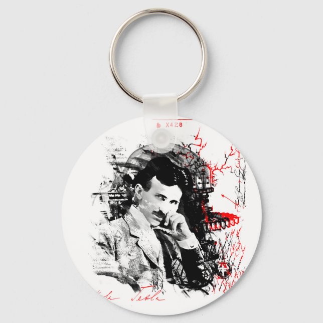 Nikola Tesla Key Ring (Front)