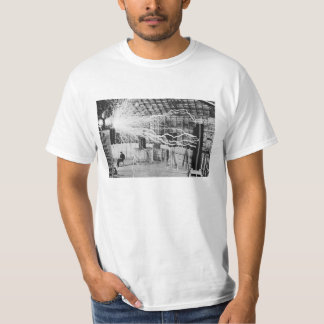 Nikola Tesla Laboratory Electricity Picture T-Shirt