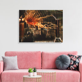 Nikola Tesla Man of Mystery Colour Redux Canvas Print