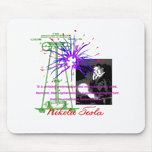 Nikola Tesla Mouse Pad (Front)