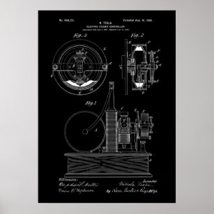 Nikola Tesla Patent Poster
