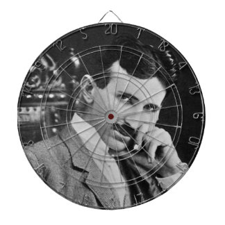 NIKOLA TESLA PORTRAIT IN BLACK DARTBOARD