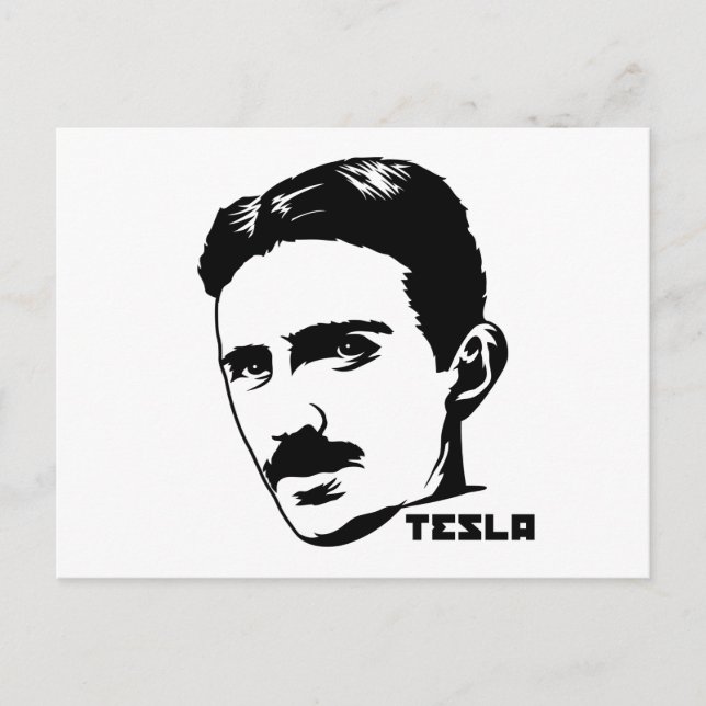 Nikola Tesla Portrait Postcard (Front)