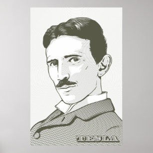 Nikola Tesla Portrait Poster