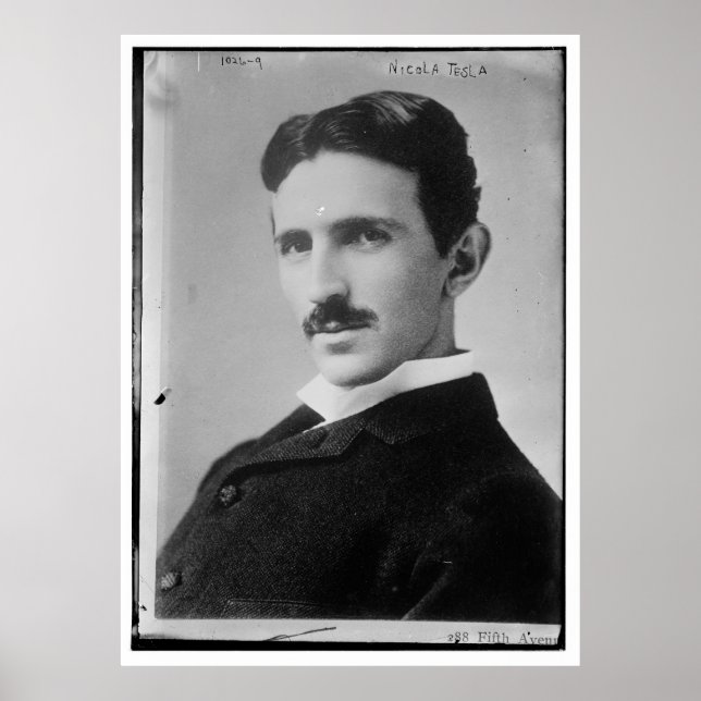 Nikola Tesla Portrait Poster (Front)