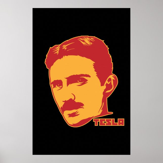 Nikola Tesla Portrait Poster (Front)