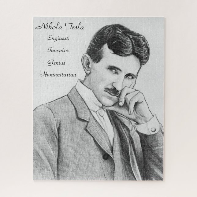Nikola Tesla Portrait Puzzle 520 pieces (Vertical)