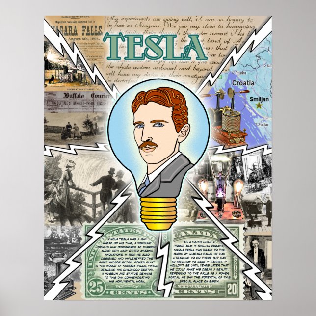 Nikola Tesla Poster Eerie Lake Erie Official Merch (Front)