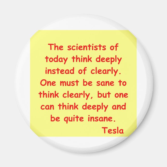 nikola tesla quote magnet (Front)