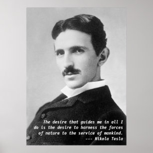 Nikola Tesla Quote Poster