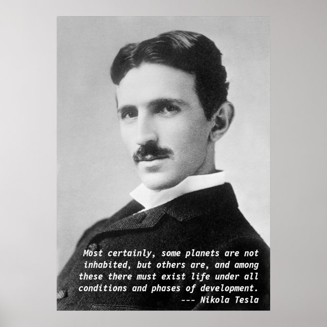 Nikola Tesla Quote Poster (Front)