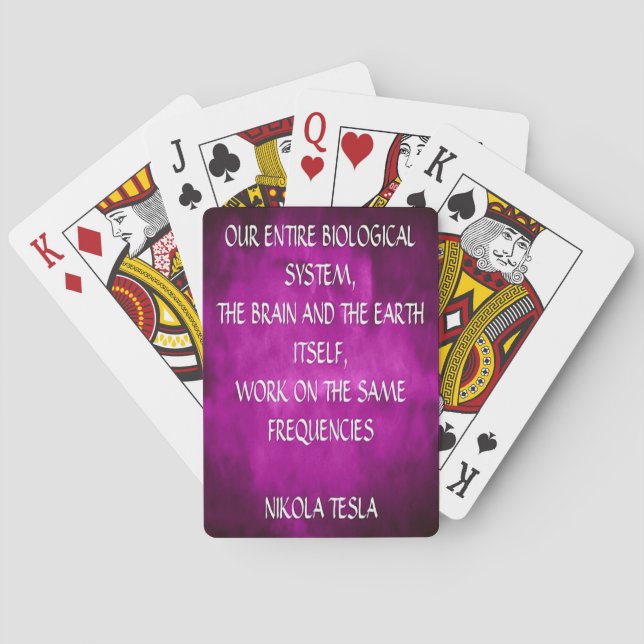 Nikola Tesla Quote - Same Frequencies Playing Cards (Back)