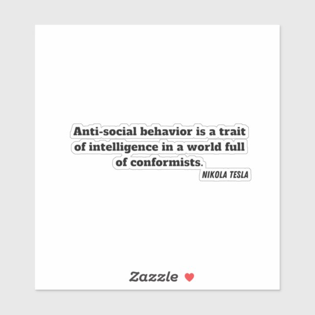 nikola tesla quote STICKER (Sheet)