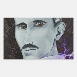 Nikola Tesla Rectangular Sticker