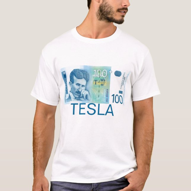 Nikola Tesla Shirt Serbian currency v1 (Front)