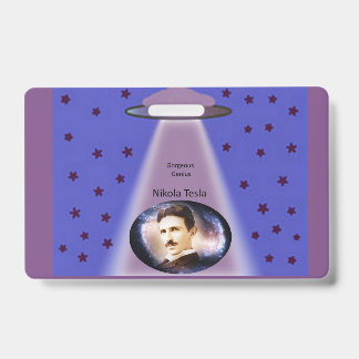 Nikola Tesla the Genius Inventor ID Badge