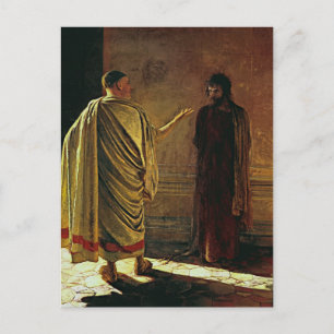 Nikolai Ge- What is Truth. Christ and Pilate Postcard