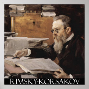 Nikolai Rimsky-Korsakov Customisable Poster