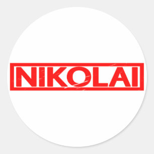 Nikolai Stamp Classic Round Sticker