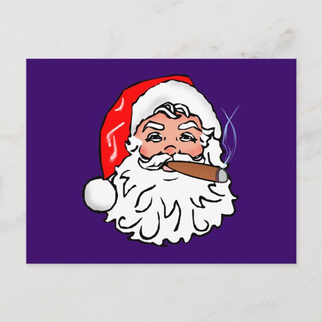 Nikolaus Santa Claus cigar cigar Holiday Postcard (Front)