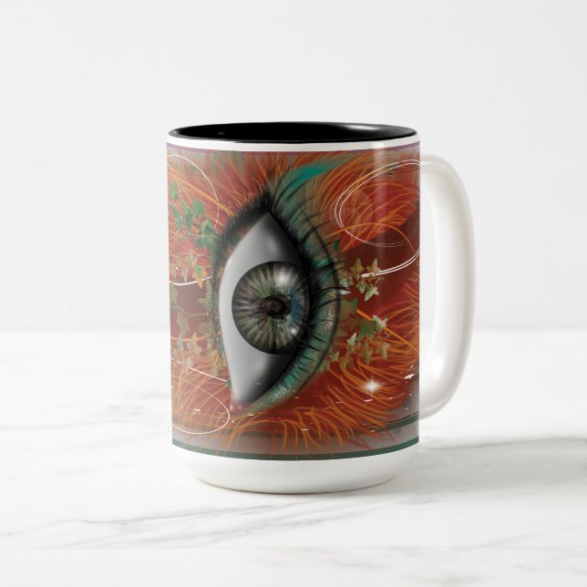 Nikole's Eye Two-Tone Coffee Mug (Front Right)